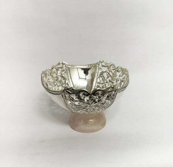 Artistic Silver Bowl Embossed & Pierced | 6 Inch Size| Saah Gifts