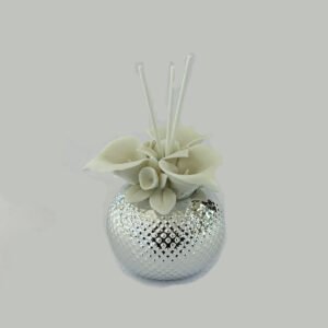 Artistic Lily Silver Coated Diffuser | 3.7″| Saah Gifts