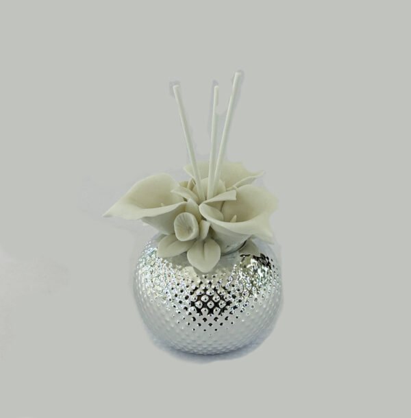 Artistic Lily Silver Coated Diffuser | 3.7″| Saah Gifts