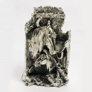 Buy Silver Horse Family Statue Gift |  9.5″ in Resin Silver| Saah Gifts