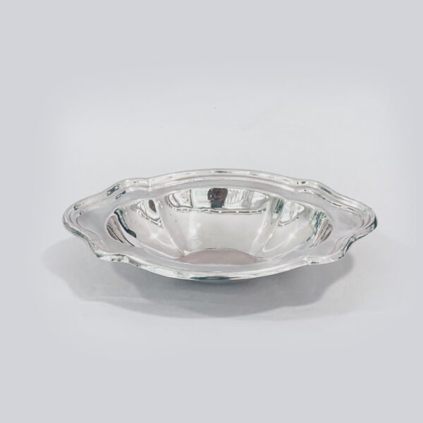 A Fluted Oval Dish Silver Plated | 8.2 inch| Saah Gifts
