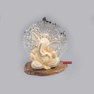 Ashirwad Concept Silver Ganesha with decorations | 3.7″| Saah Gifts