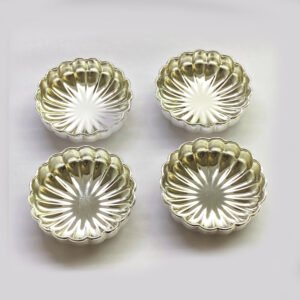 Bowl Set of 4 Bowls in Fluted Design | 4″ dia each| Saah Gifts