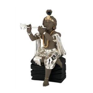 A Murli Manohar Krishna in Silver | 44 cm Ht| Saah Gifts