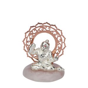 A Small Silver Hanuman with Chakra | 10 cm| Saah Gifts