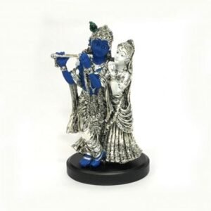 Best Silver Radha Krishna Idol | in Color | 8.5″| Saah Gifts