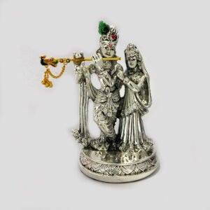Silver Radha Krishna Standin Pose | 5.7″ Ht| Saah Gifts