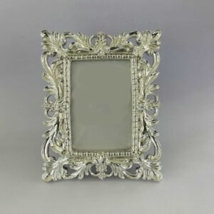 Best Silver Photo Frame Embossed Design | 9×13 cm Photo Size| Saah Gifts