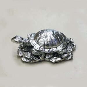 Buy Antique Silver Turtle (Tortoise) Gift  – 7.5 Inch Long – Resin Silver| Saah Gifts