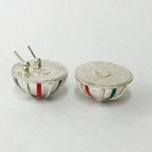 A Pure Silver Mini Pair of Tabla Set | 1.2″ Ht.| Saah Gifts