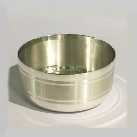 Plain Silver Katori or Bowl in 3.0″ dia | 92.5%| Saah Gifts
