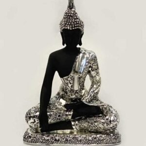 Buy Silver Buddha Black Decor | 7.7″| Saah Gifts