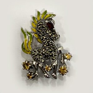 Beautiful Animal Brooch Semi Stones| 30×35 mm| Saah Gifts