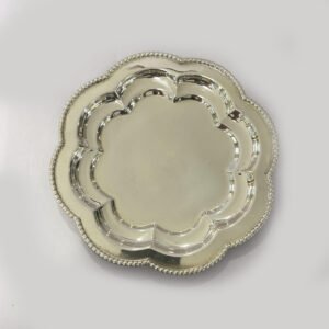 Silver Plated Round Scalloped Salver | 6″ Dia| Saah Gifts