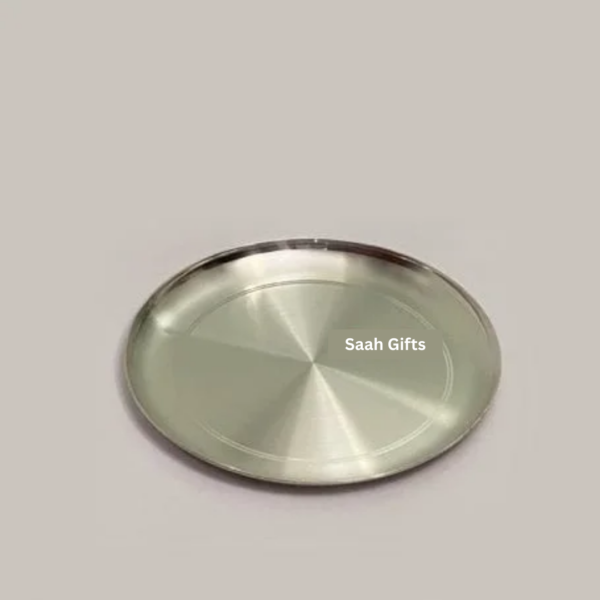 925 Silver Thali with Price in 9″ size | 92.5%| Saah Gifts
