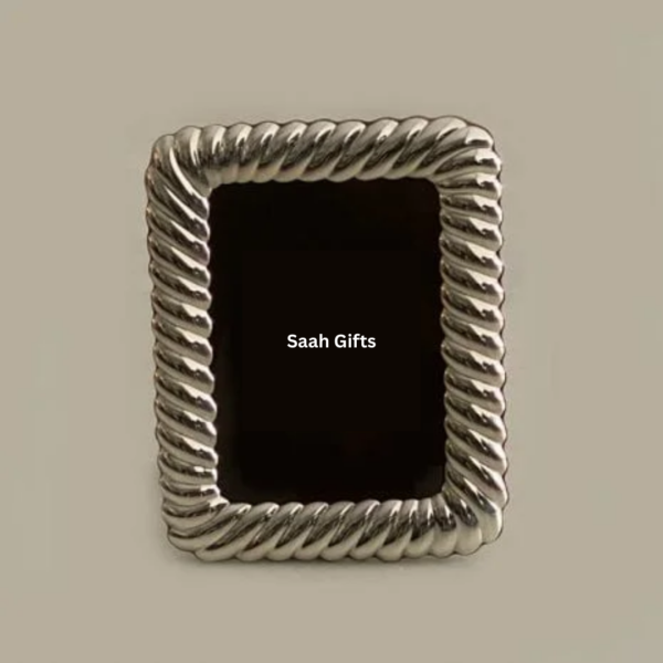 Best Silver Photo Frame Fluted Plain | 13×18 cm photo size| Saah Gifts
