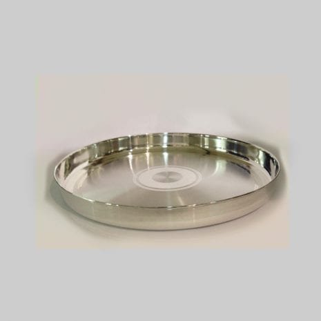 Pure Silver Thali for Gift in 8″ size | 92.5%| Saah Gifts