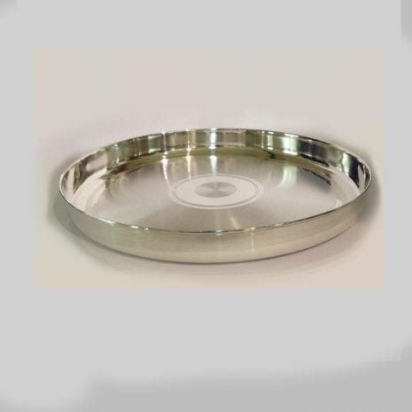 Buy Pure Silver Thali 9 Inch with price | 92.5%| Saah Gifts