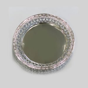 Silver Plated Round Embossed Plate |10″| Saah Gifts