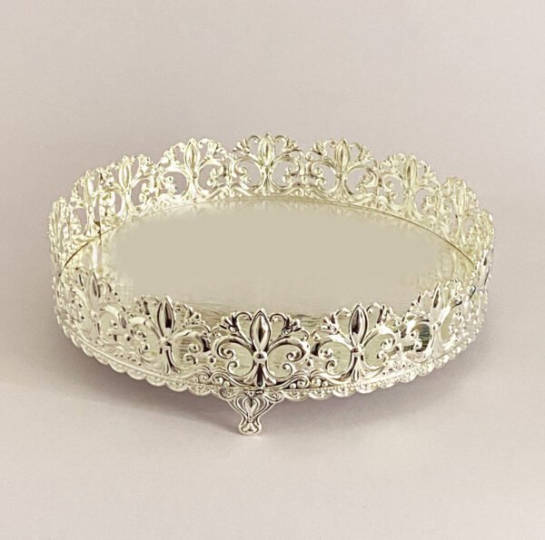 Artistic Silver Coated Fruit Dish | 8.2″ dia| Saah Gifts