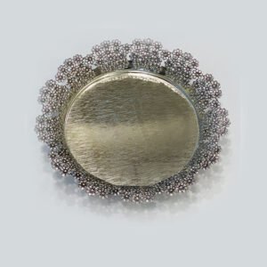 Silver Plated Round Antique Dish |10.2″| Saah Gifts