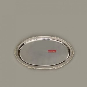 Silver Plated Oval Tray YZ Pat | 12″ long| Saah Gifts
