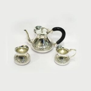 Buy Pure Silver Tea Set Gift Online – 2 Cup Size| Saah Gifts