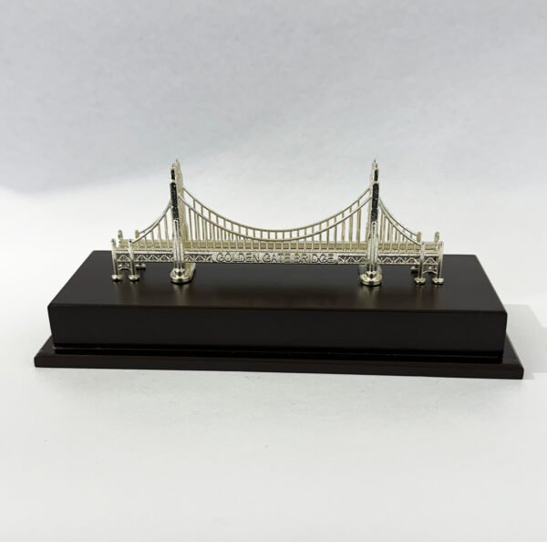 The Golden Gate Bridge Art Model Silver Coated | 9.2″ Long| Saah Gifts