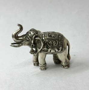 Artistic Pure Solid Silver Elephant for Home | 2.0 Inch Long| Saah Gifts