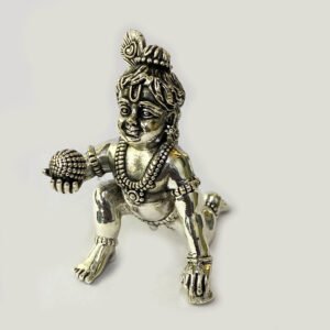A Pure Silver Ladoo Gopal – Baby Krishna | 2.5 Inch Ht.| Saah Gifts