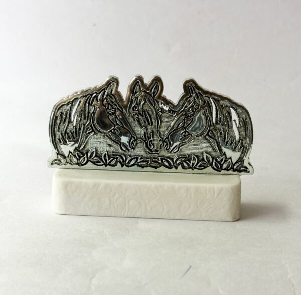 a Silver Horse Tabletop on a Marble base | 4.0 inch| Saah Gifts