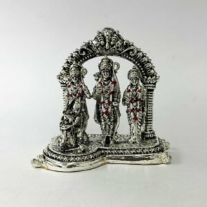 Silver Ram Darbar Mini with Mehrab | 3.5 Inch height| Saah Gifts