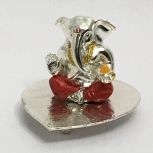 Unique Silver Ganesha Statue – 3.5 inch Height – Resin Silver| Saah Gifts