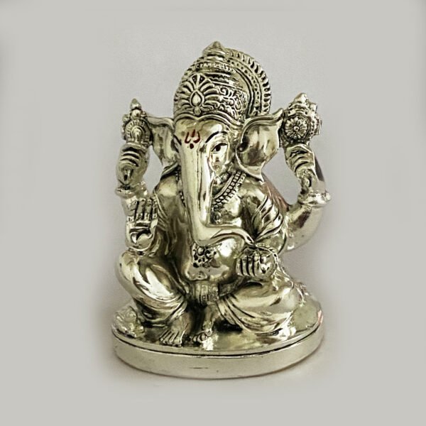 Buy Ashirwad Silver Ganesh Statue | 4.5 inch| Saah Gifts