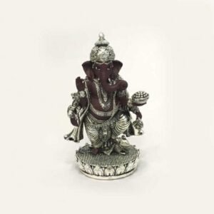 Standing Silver Ganesh Murti with Price | 7.5 inch Brown| Saah Gifts