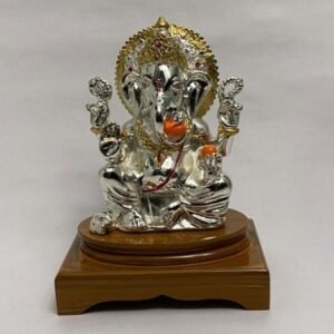 Buy Silver Ganesha Online | 9.2″| Saah Gifts