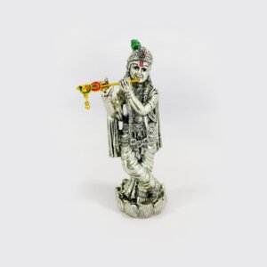 Standing Silver Krishna | Playing Bansuri | 5.7 inch| Saah Gifts