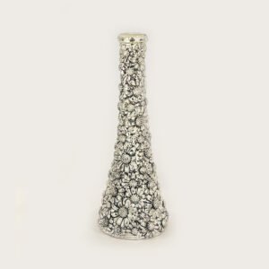 Silver Vase Daisy Flower Motif |7.7 Inch| Saah Gifts
