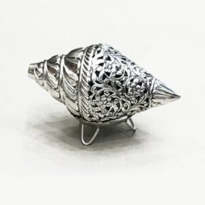 Antique Silver Plated Shankh Gift | 6.2″ Long| Saah Gifts