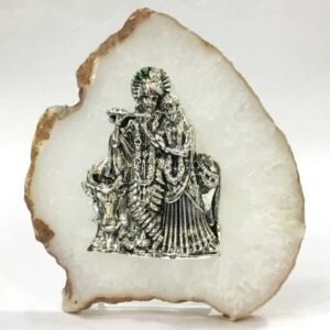 Buy Small  Silver Radha Krishna – 5.5 Inch