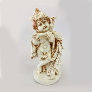 Cute Bal Gopal Krishna with Peacock | 7.5 Inch