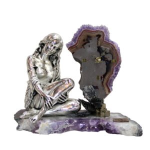 Exclusive Bella Amethyst & Agate Clock | 10″