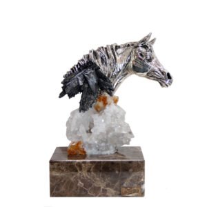 Exquisite Stallion on Real Carnilian Base | 11″