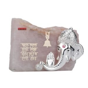 Fine Devalaya Ganesha statue on Rose Quartz | 20 cm