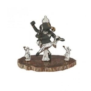 Fine Silver Dancing Ganesh statue – 28 cm Ht.