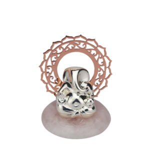 A Small Silver Ganesh with Chakra | 10 cm