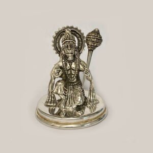 Pure Silver Sitting Hanuman | 2.5″ Ht