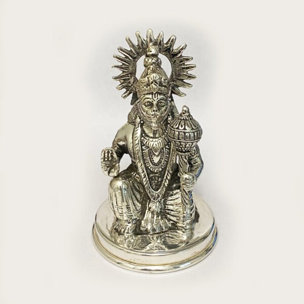 Solid Silver Ashirwad Hanuman | 3.7″ Ht