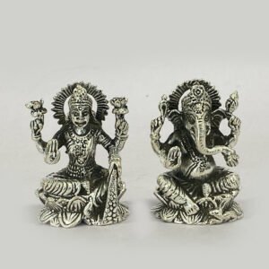Pure Silver Laxmi Ganesh Mini | 2″