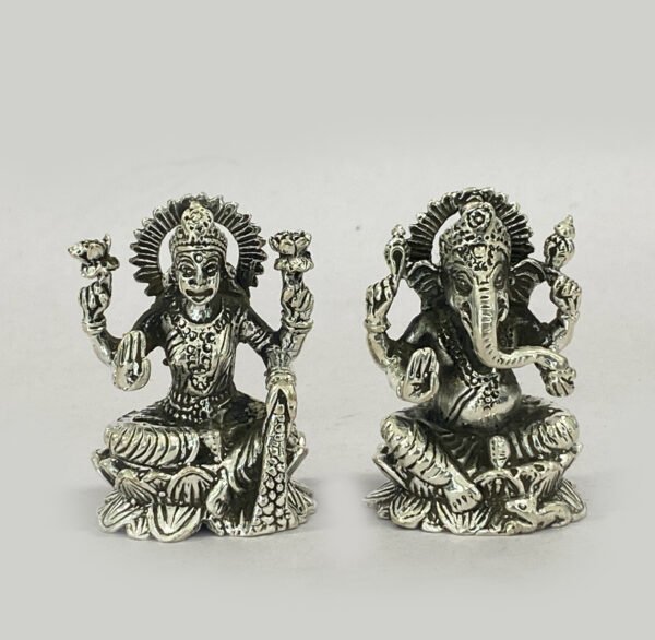Pure Silver Laxmi Ganesh Mini | 2″